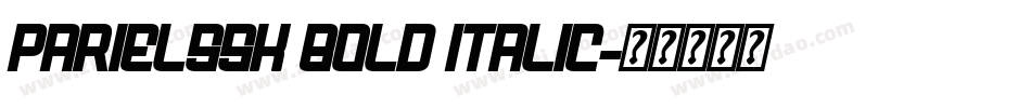 ParielSSK Bold Italic字体转换